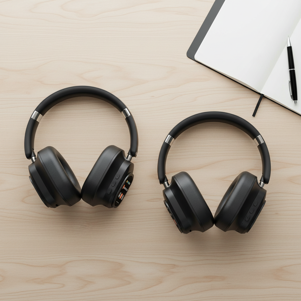 DSARD premium hybrid ANC over-ear Bluetooth headphones long battery transparency mode